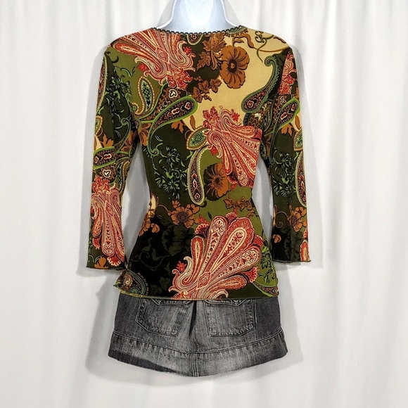SOLD Y2k vintage paisley fairy top - Picture 2 of 7